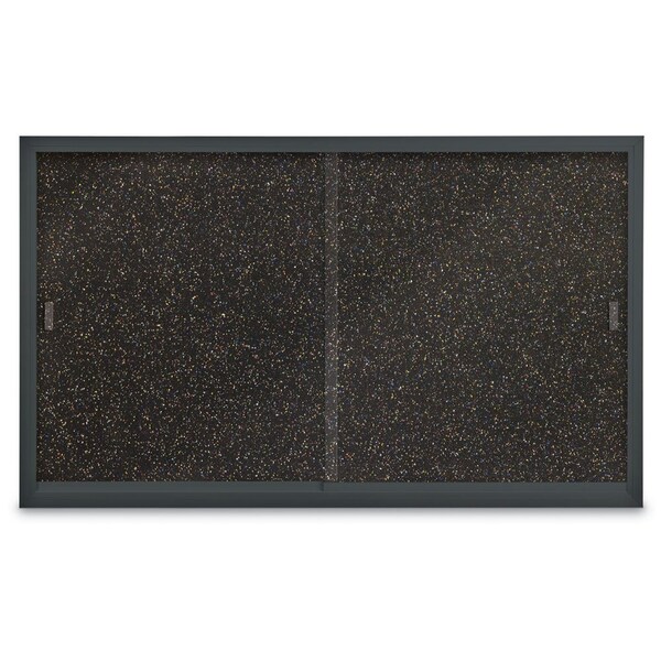 Sliding Door Indoor Enclosed Corkboard, 7